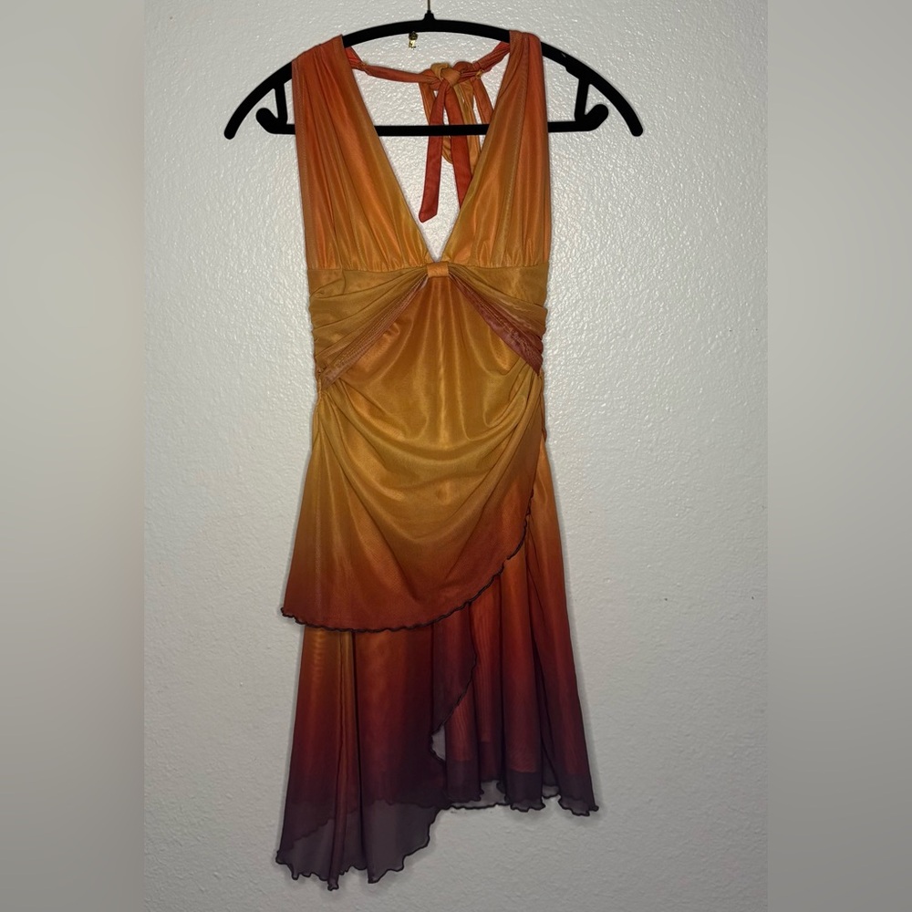 SHEIN Ombre Orange Summer dress